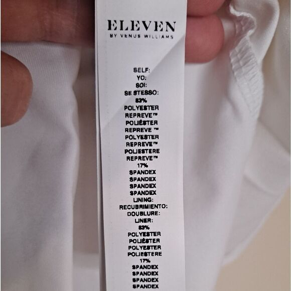 Eleven by Venus Williams: Tennis Skort Flutter Skirt Size Small NWT White - Picture 11 of 14